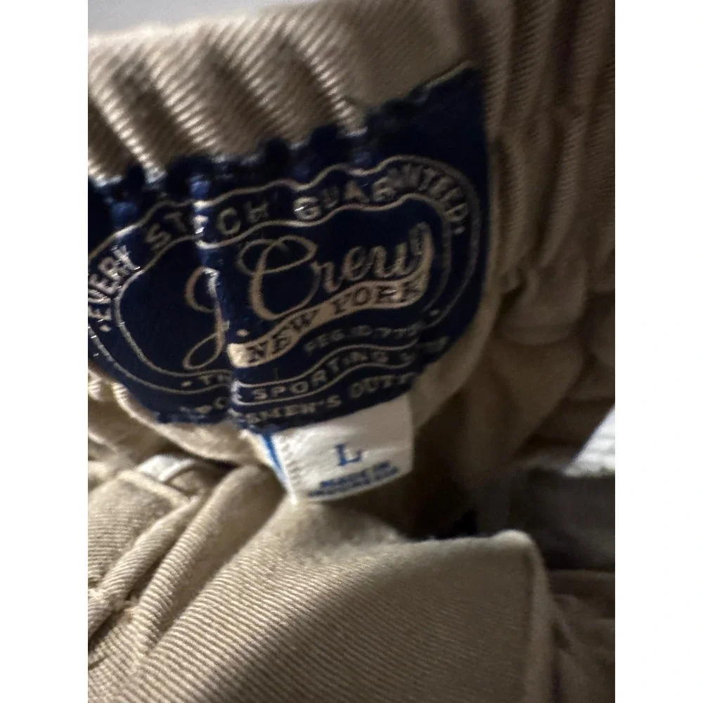 J.‎ Crew Men Sporting Life Khaki Tan Elastic Waist Drawstring Chino Joggers L